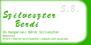 szilveszter berdi business card