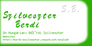 szilveszter berdi business card